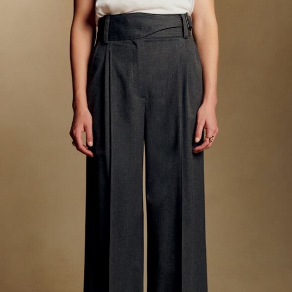 Sezane Aldo Trousers in Mottled Grey - Picture 2 of 10